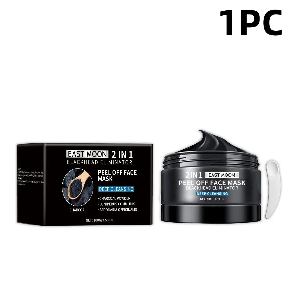 East Moon Bamboo Charcoal Mud Mas Gentle Exfoliating Blackhead Care Hydrating Revitalizing Facial Mask Non-Drying All Skin Types