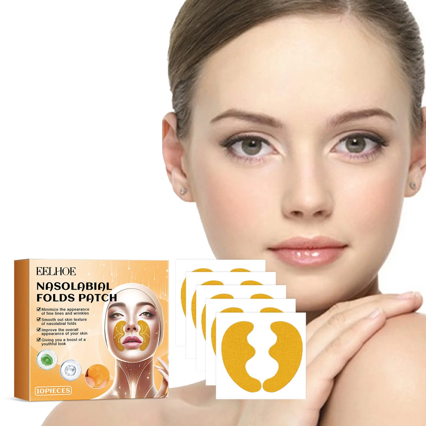 Eelhoe Wrinkle Lifting Patch Fades Fine Lines Legal Wrinkles Softing Smoothing Facial Skin Hydrating  Moisturizing Patch 10pcs