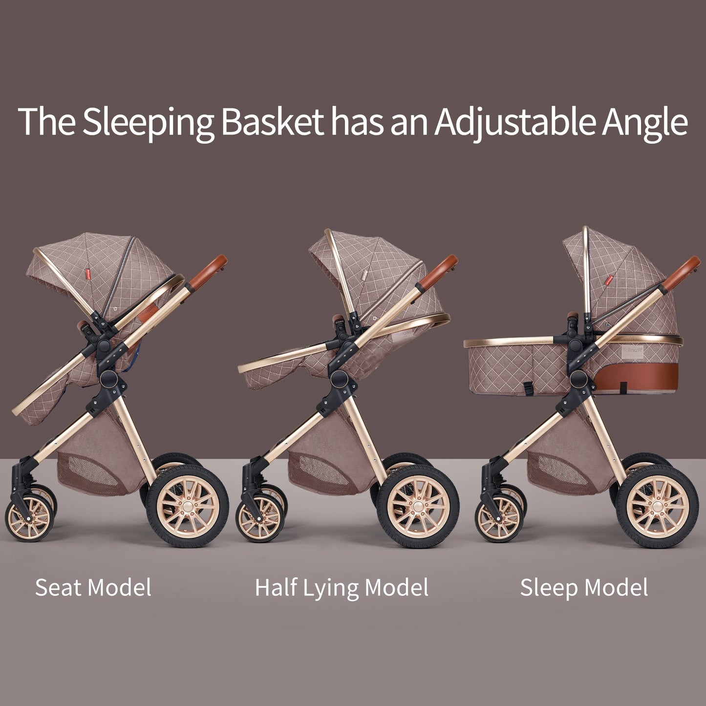 BCHILDHOOD Vista 3-in-1 Luxury Pram: High-View Reversible Pushchair for Kids from Birth to 3 Years