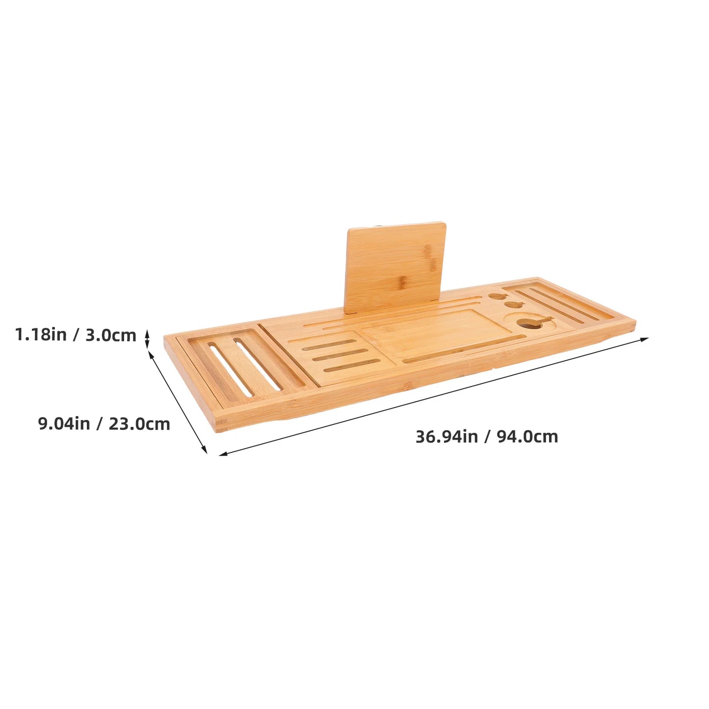 Bathtub Tray Expandable Bamboo Bath Tub Tray Adjustable Nonslip Bath Table Organizer Bathroom Storage Shelf Bathtub Shelf