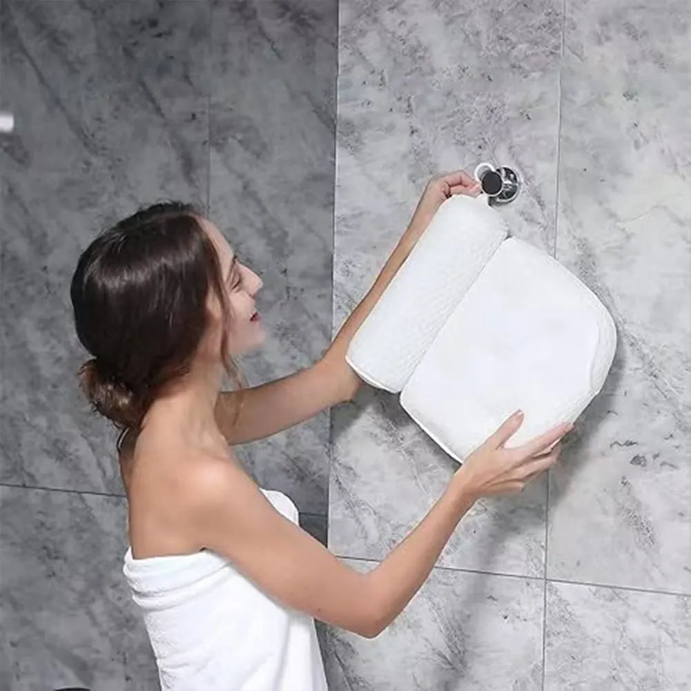 Bathtub Pillow 3D Mesh Tub Pillow Supports Head Back Neck Bathtub Headrest Ergonomic Spa Pillow for Women Wife Girlfriend