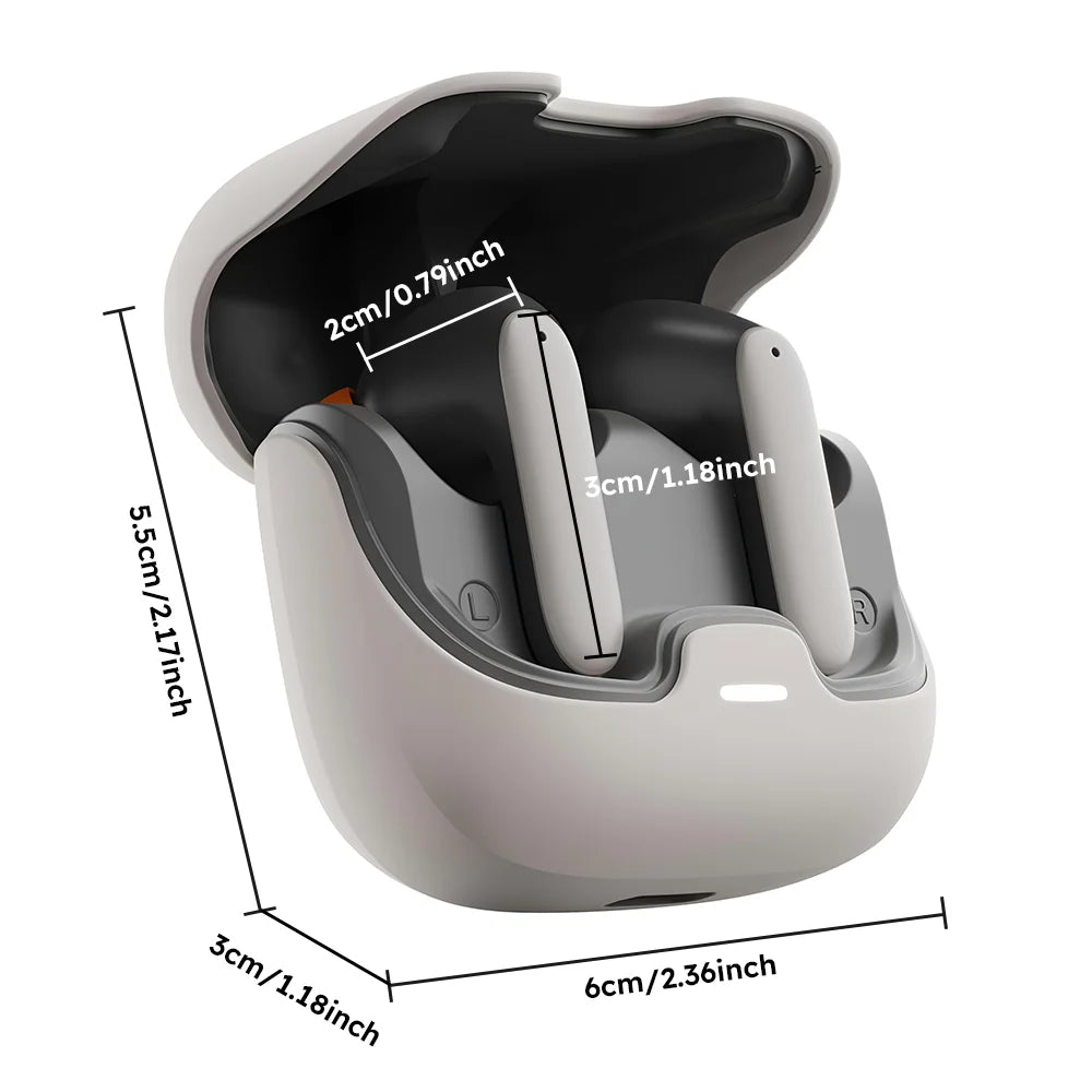 Bluetooth 5.4 TWS Wireless Bluetooth Earphones Ultra-low Latency Dual Microphone ENC Noise Cancelling in Ear Bluetooth Earphones