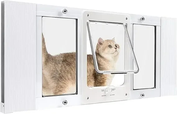 BestsellerBestsellerfull-size window pet door for cat&small dog, fits 28"-32" width windows, quick-fit cat door window insert, 4