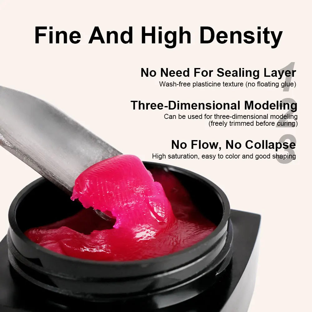 Nail Art UV Plasticine Gel for Nails DIY Carve Patterns 3D Plasticity Gel Acrylic Carving Flowers Accessories for Manicure Tools