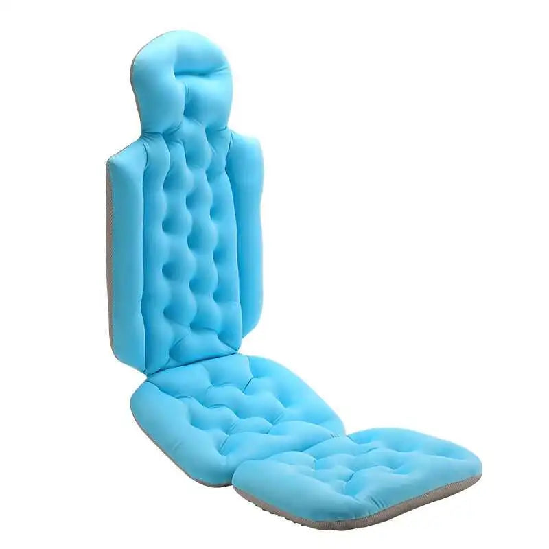 Full Body Bath Pillow for Bathtub Shower Tub Non-slip Suction Cups 3D Air Mesh Quick Drying Ergonomic Headrest Cushion