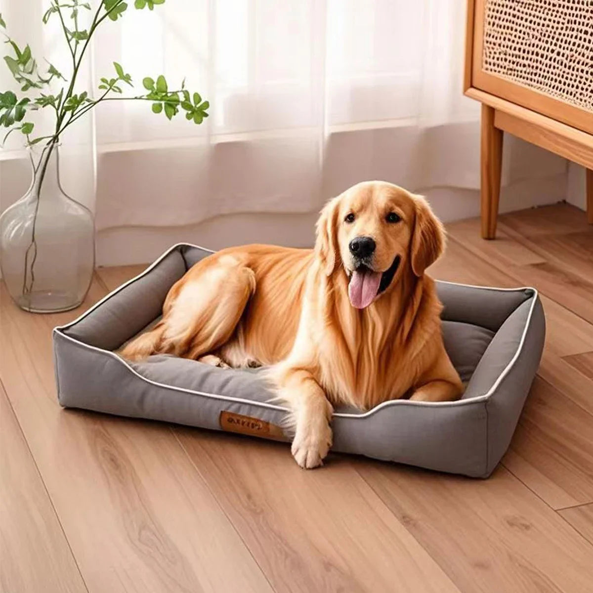 Four Season Square Dog Bed for Large Dog Mattress Bite-resistant Cat Bed Soft Thickened Dog Bed Waterproof Sofa Pet House