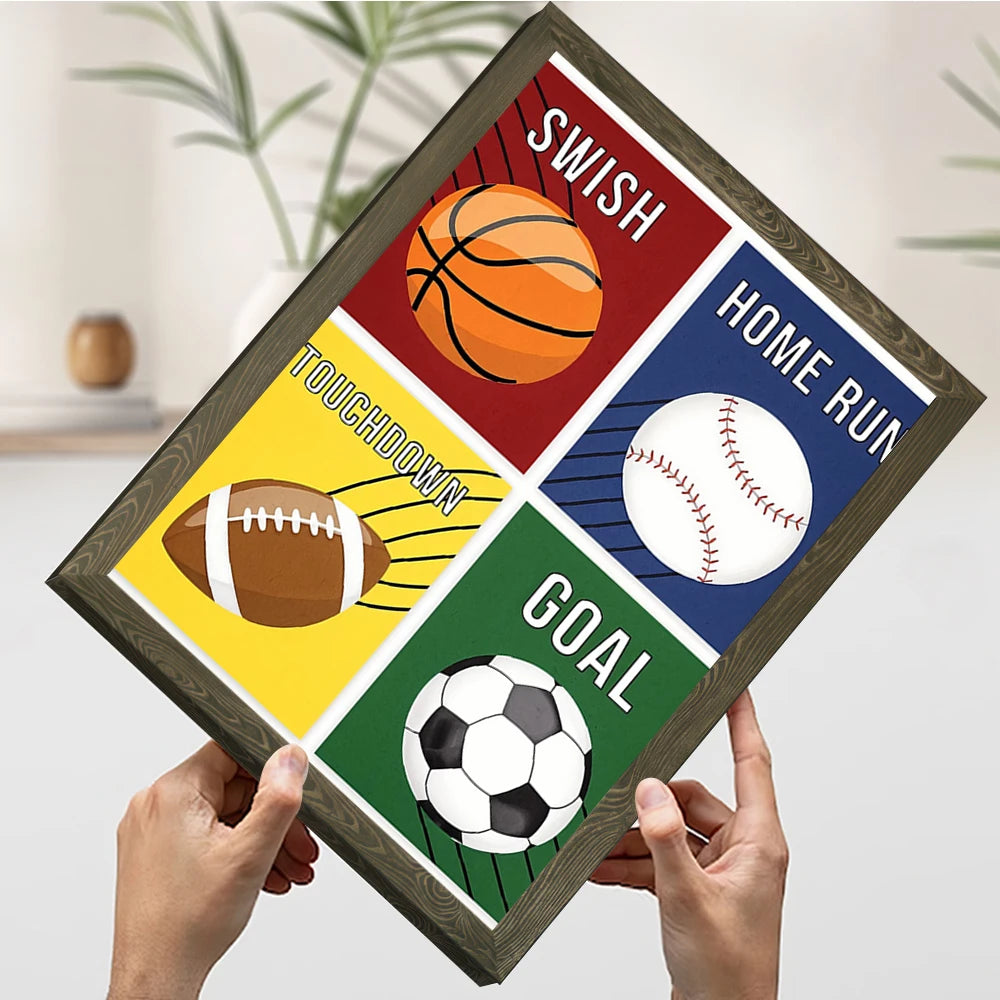Sports Scoreboard Prints Poster Customizable Printed Canvas Painting Wall Art Gift for Aesthetic Room Decor Decorative Paintings