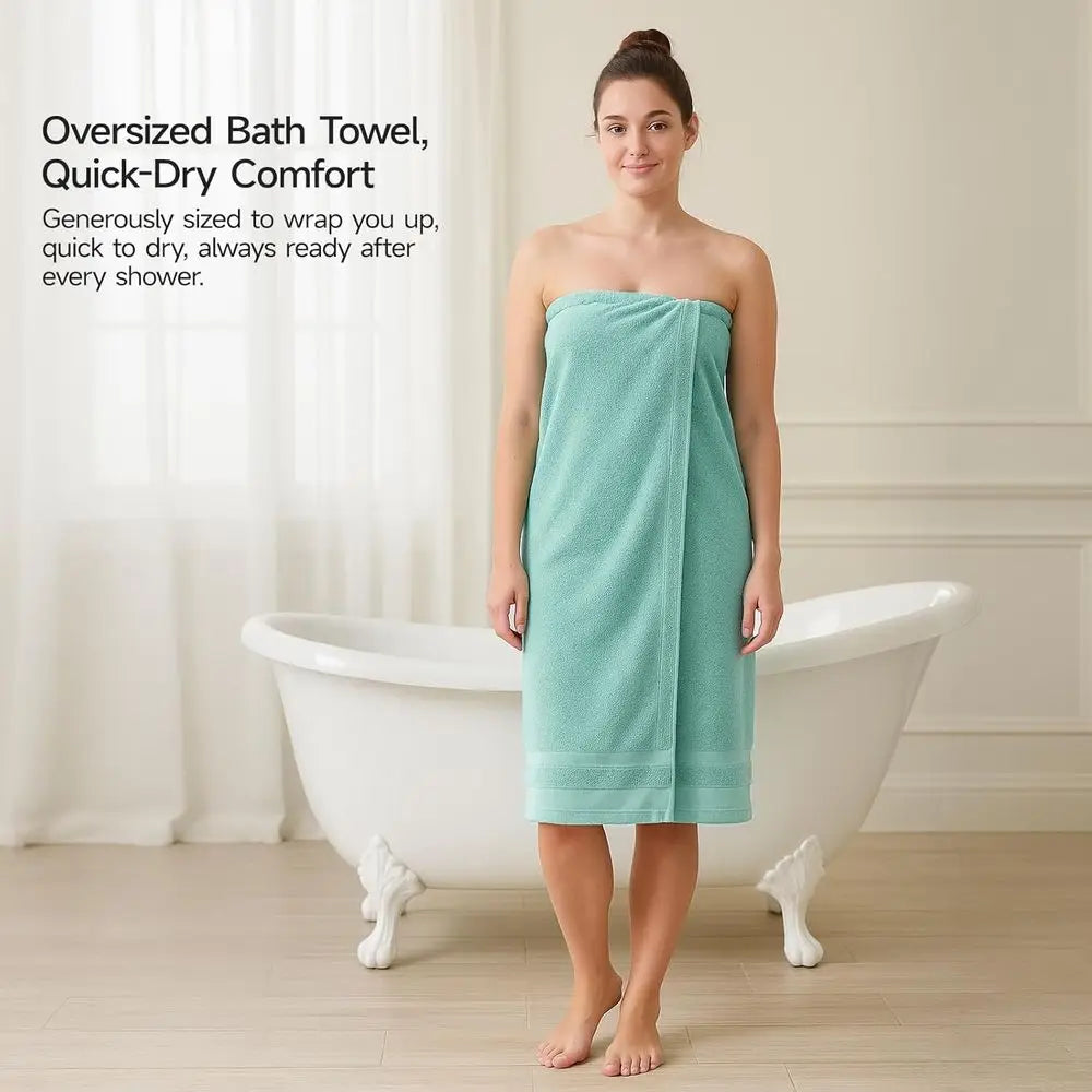 Set of 2 Extra Large 35x70 Cotton Bath Sheets, 800 GSM, Soft & Absorbent, Quick Drying Towels for Home, Gym, Spa