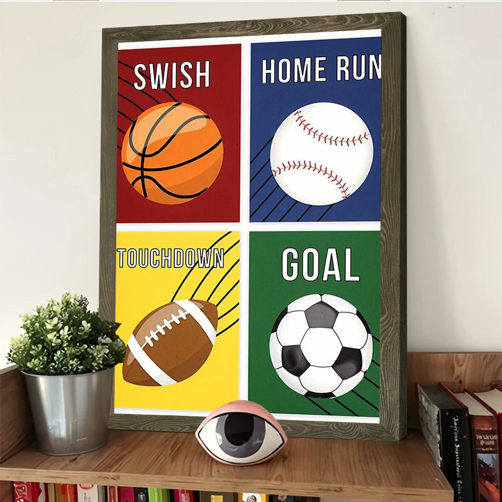 Sports Scoreboard Prints Poster Customizable Printed Canvas Painting Wall Art Gift for Aesthetic Room Decor Decorative Paintings