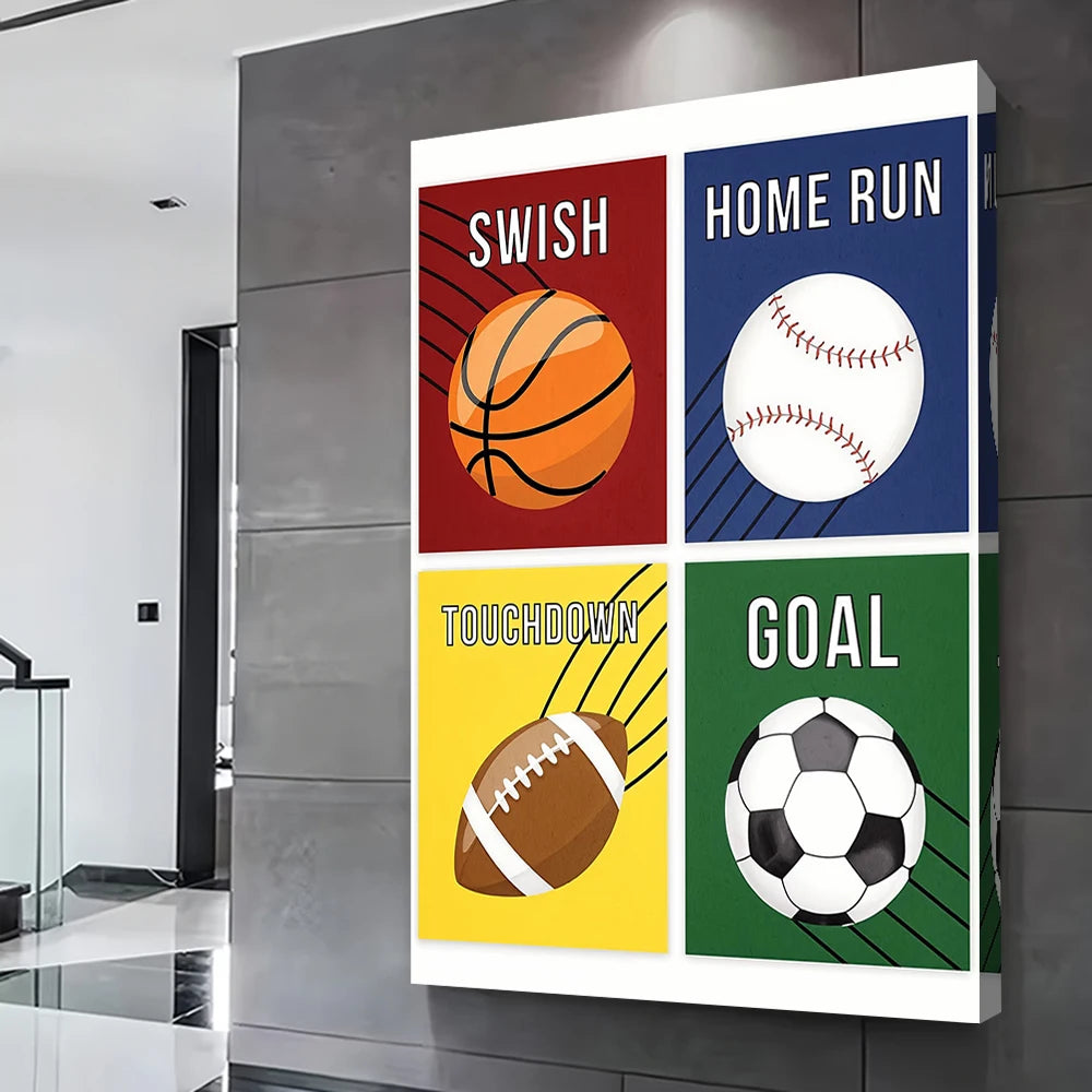 Sports Scoreboard Prints Poster Customizable Printed Canvas Painting Wall Art Gift for Aesthetic Room Decor Decorative Paintings