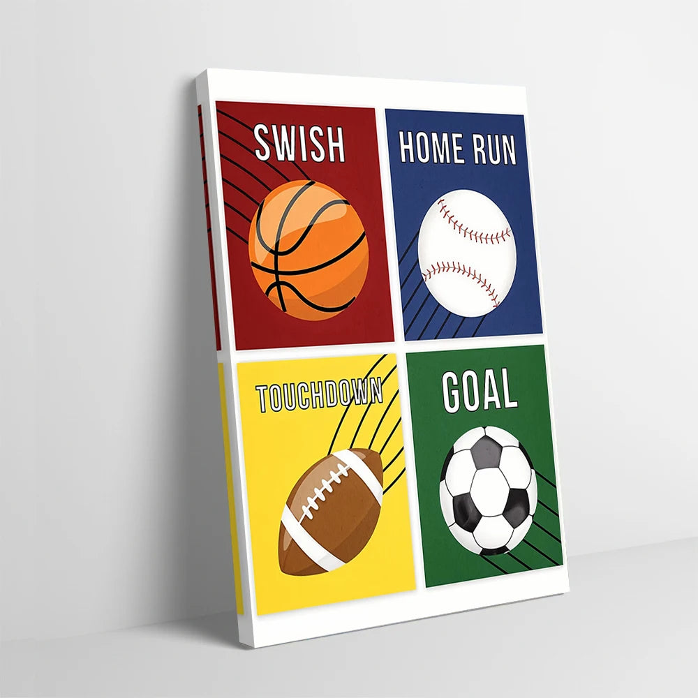 Sports Scoreboard Prints Poster Customizable Printed Canvas Painting Wall Art Gift for Aesthetic Room Decor Decorative Paintings