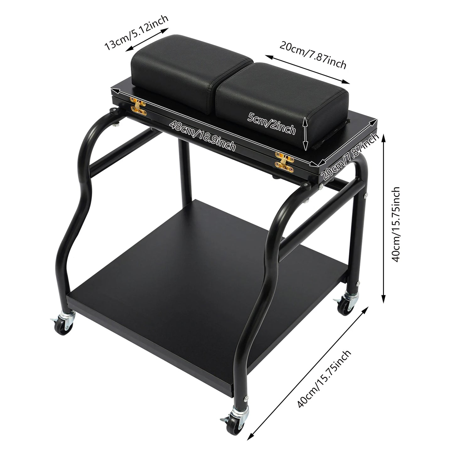 Bymaocar Portable Foot Bath Spa Cart Beauty Salon Nail Trolley Footrest Stand Funiture Massage Table