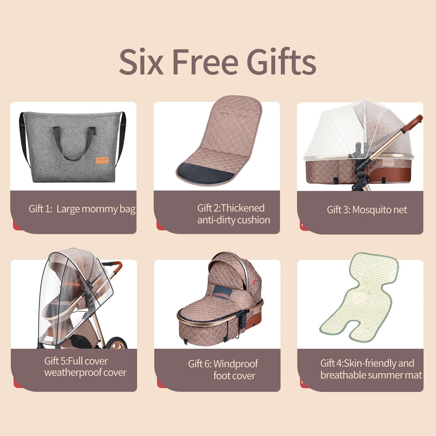 BCHILDHOOD Vista 3-in-1 Luxury Pram: High-View Reversible Pushchair for Kids from Birth to 3 Years