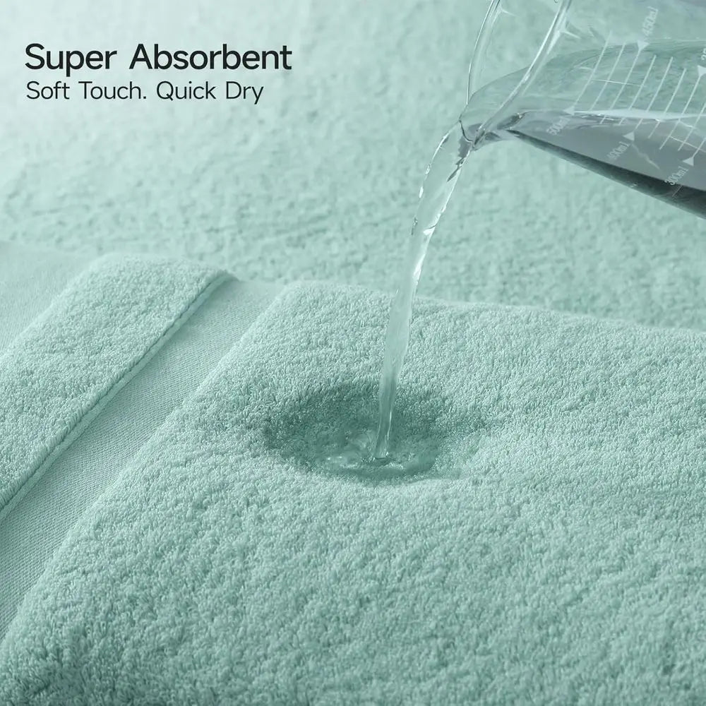 Set of 2 Extra Large 35x70 Cotton Bath Sheets, 800 GSM, Soft & Absorbent, Quick Drying Towels for Home, Gym, Spa