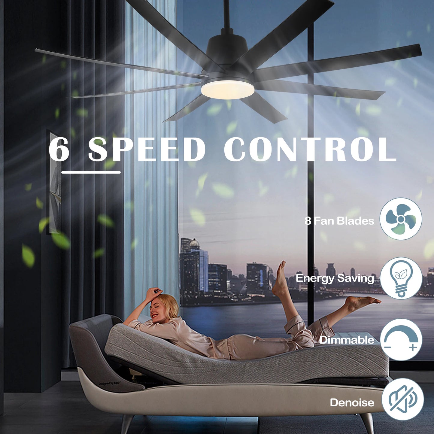 Ceiling Fans with Lights and Remote, Low Profile Ceiling Fan with Light Flush Mount, Dimmable Noiseless Reversible DC Motor Ceil