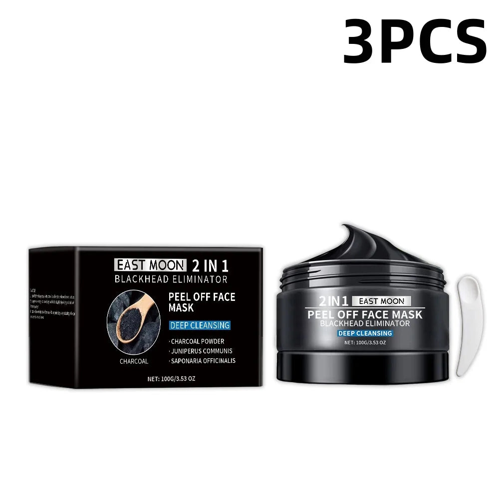East Moon Bamboo Charcoal Mud Mas Gentle Exfoliating Blackhead Care Hydrating Revitalizing Facial Mask Non-Drying All Skin Types