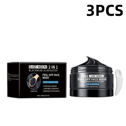 East Moon Bamboo Charcoal Mud Mas Gentle Exfoliating Blackhead Care Hydrating Revitalizing Facial Mask Non-Drying All Skin Types