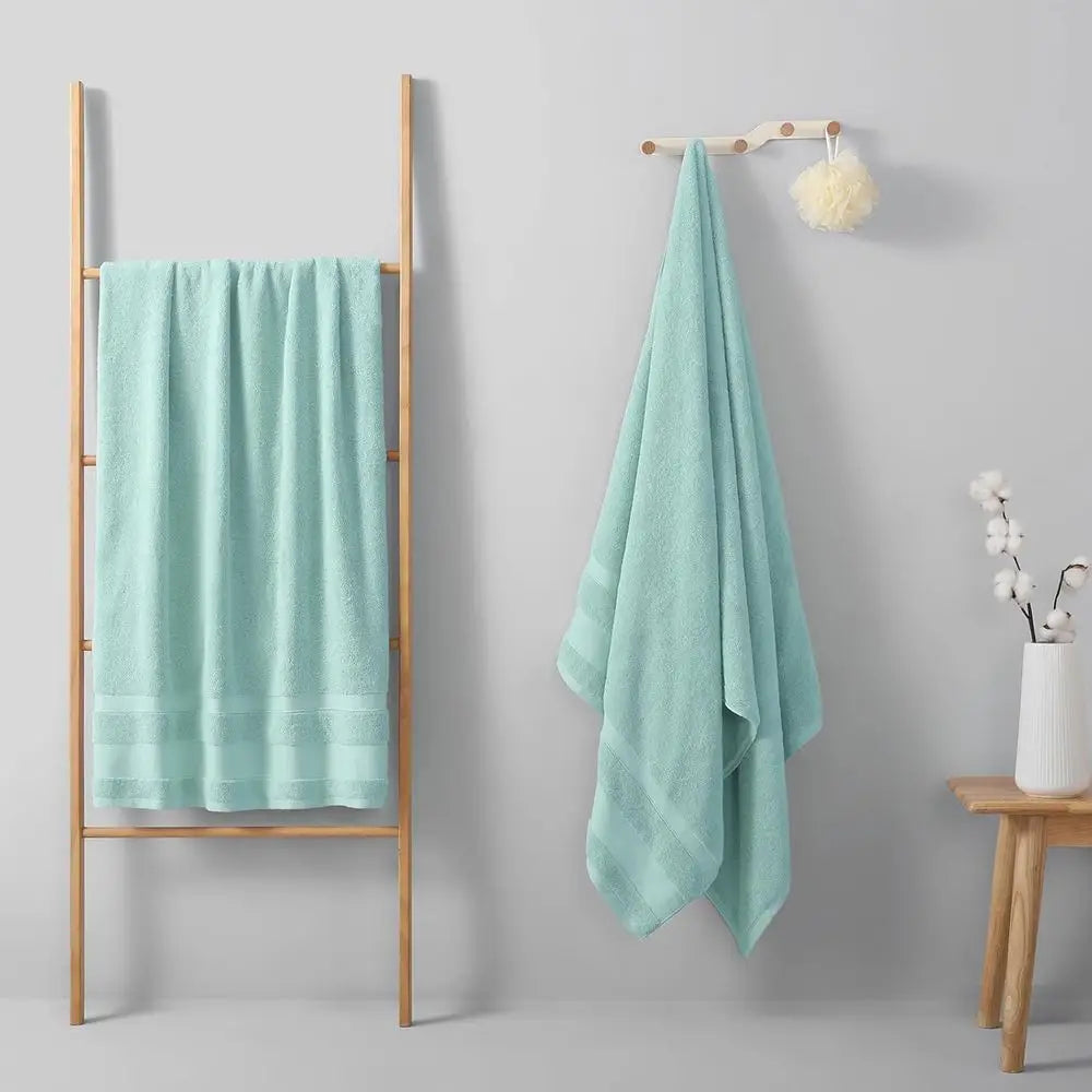 Set of 2 Extra Large 35x70 Cotton Bath Sheets, 800 GSM, Soft & Absorbent, Quick Drying Towels for Home, Gym, Spa