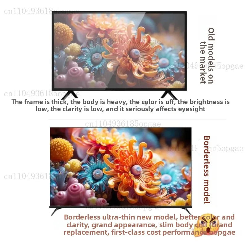Frameless TV 100 Inch 110 120 Smart Network 85WIFI 75 HD 4K 65 LCD Large Screen