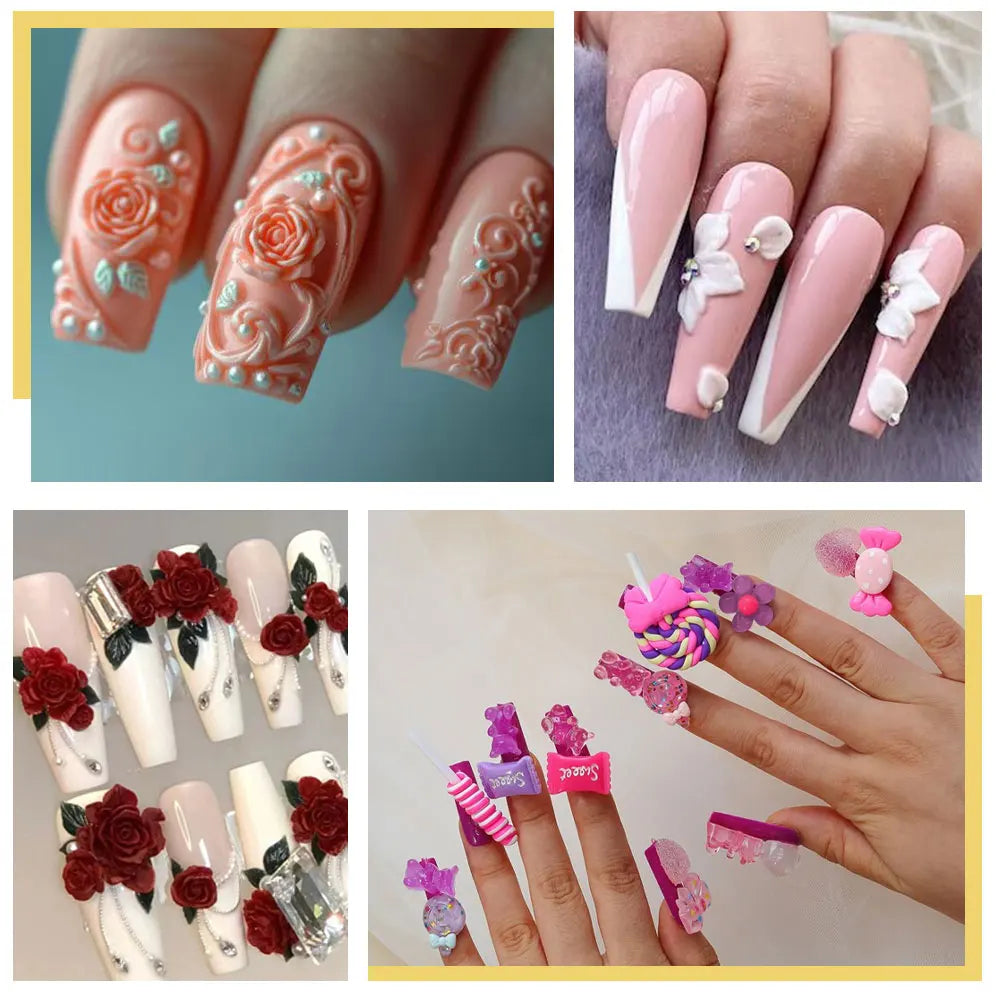 Nail Art UV Plasticine Gel for Nails DIY Carve Patterns 3D Plasticity Gel Acrylic Carving Flowers Accessories for Manicure Tools