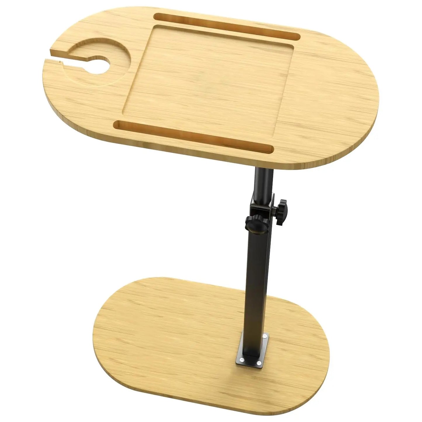 Adjustable Bamboo Bathtub Tray Table - Freestanding Spa Caddy for Bathroom Organization & Luxury Bath Experience